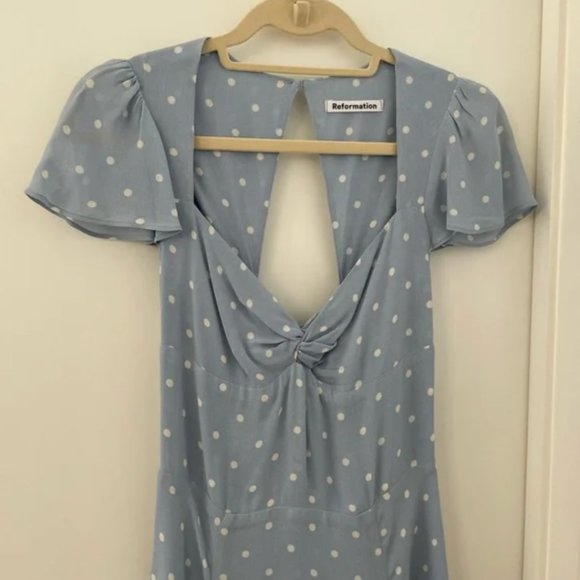 Reformation "Kenni" Mini Dress in Dewdrop - Size 4 - Picture 5 of 7